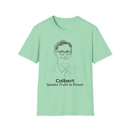 Comedy Is Not a Crime, but Silencing It Is—Stephen Colbert Mint Green Free Speech T-Shirt