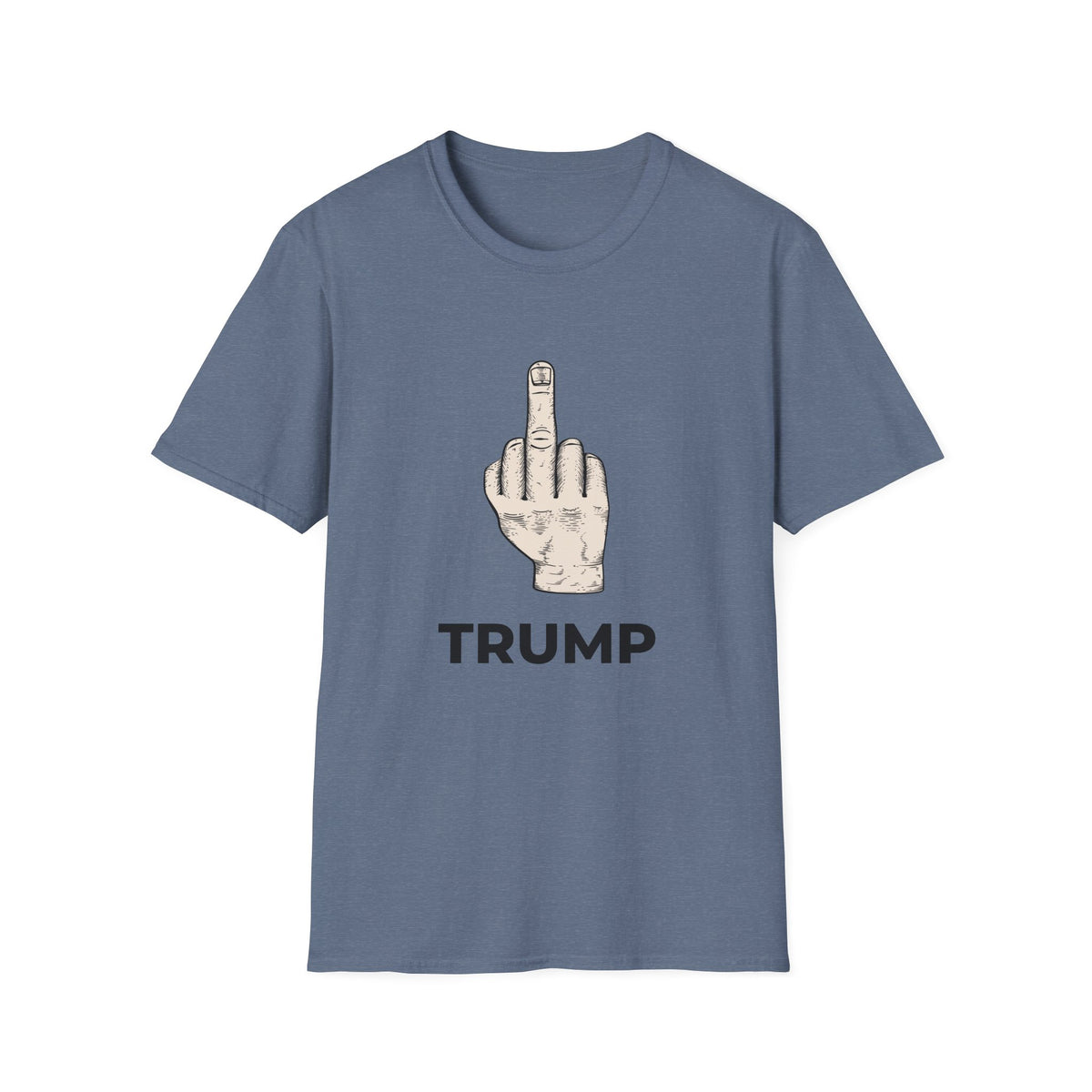 First Amendment Protest Shirt – Flipping Off Tyranny Free Speech Tee – Heather Indigo