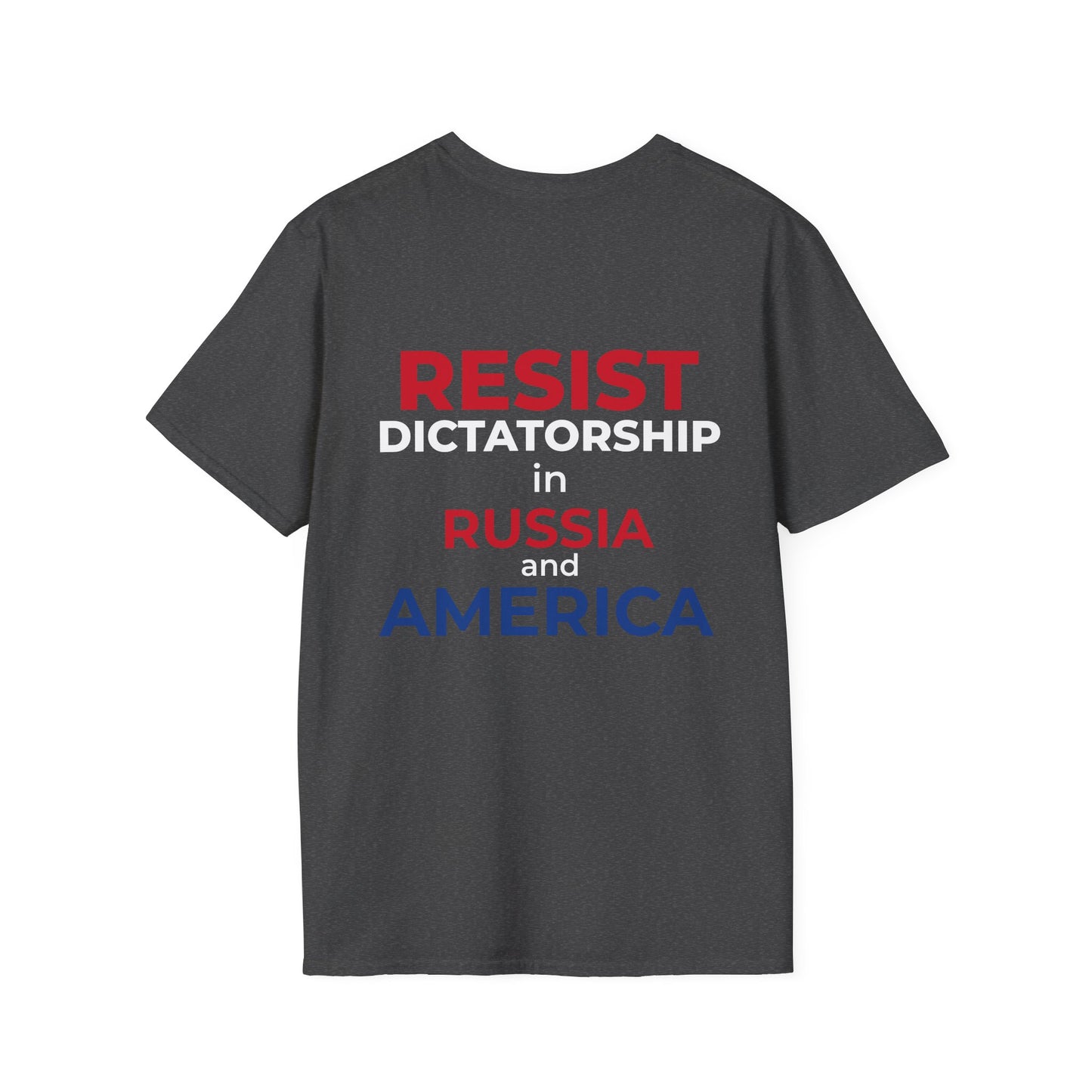 Resist Dictatorship Alexey Navalny Tribute T-Shirt – Pro-Democracy & Anti-Authoritarian Tee – Gray Edition