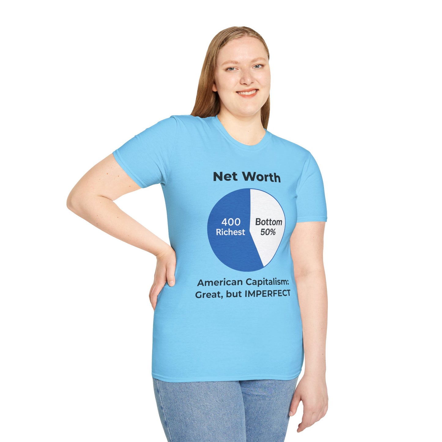 American Capitalism – Great, but Imperfect SKY BLUE T-Shirt