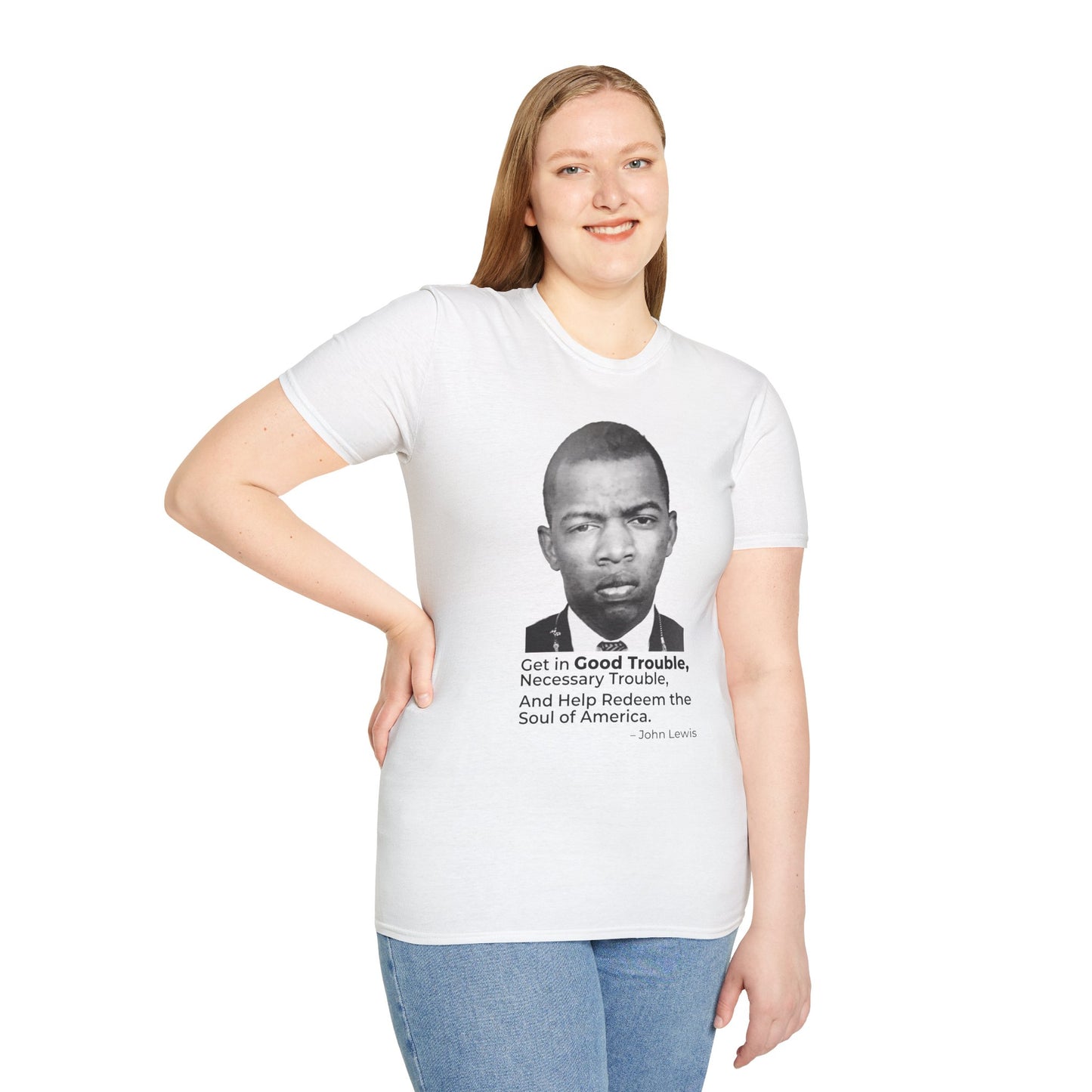John Lewis Get in Good Trouble Portrait Shirt – Civil Rights Quote Tee