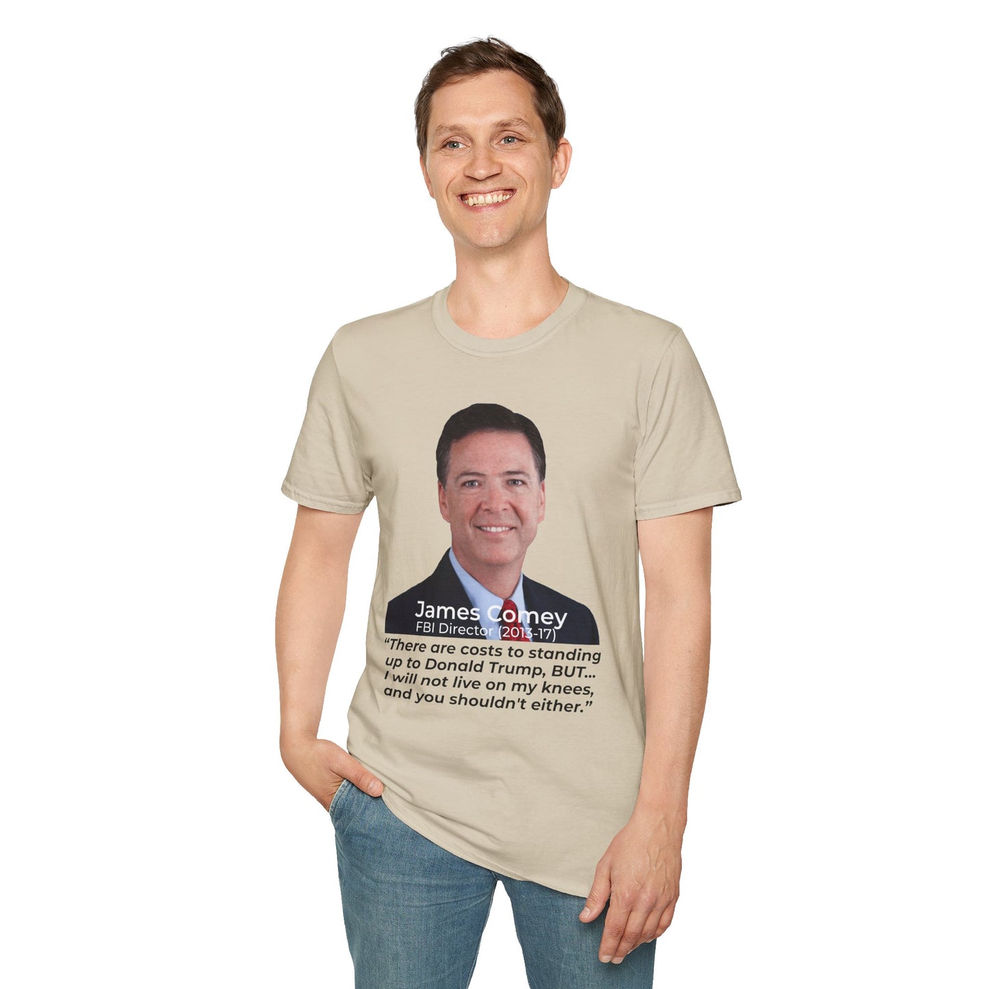James Comey RESIST — Abuse of Power Protest T-Shirt – Sand