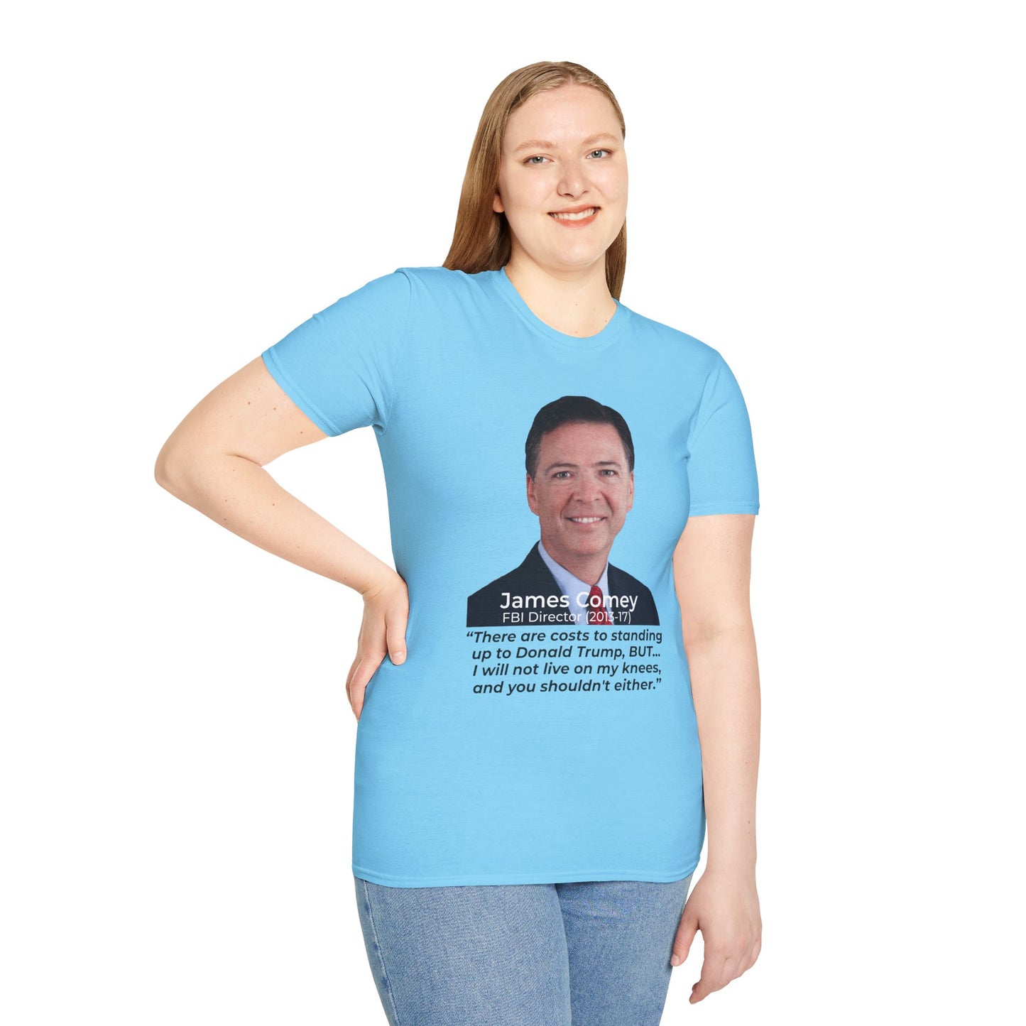 James Comey RESIST — Abuse of Power Protest T-Shirt – Sky Blue