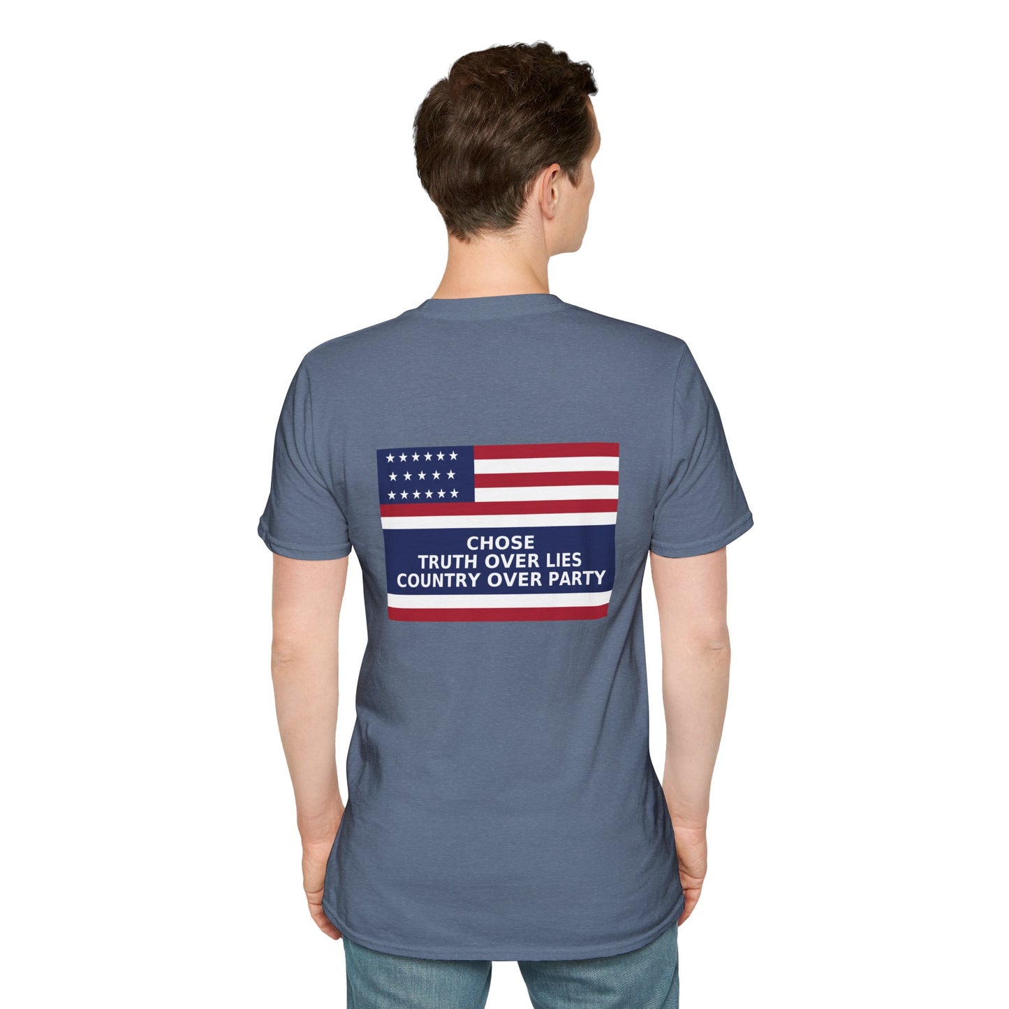Liz Cheney T-Shirt – Truth Over Trump’s Big Lie Tee – Heather Indigo