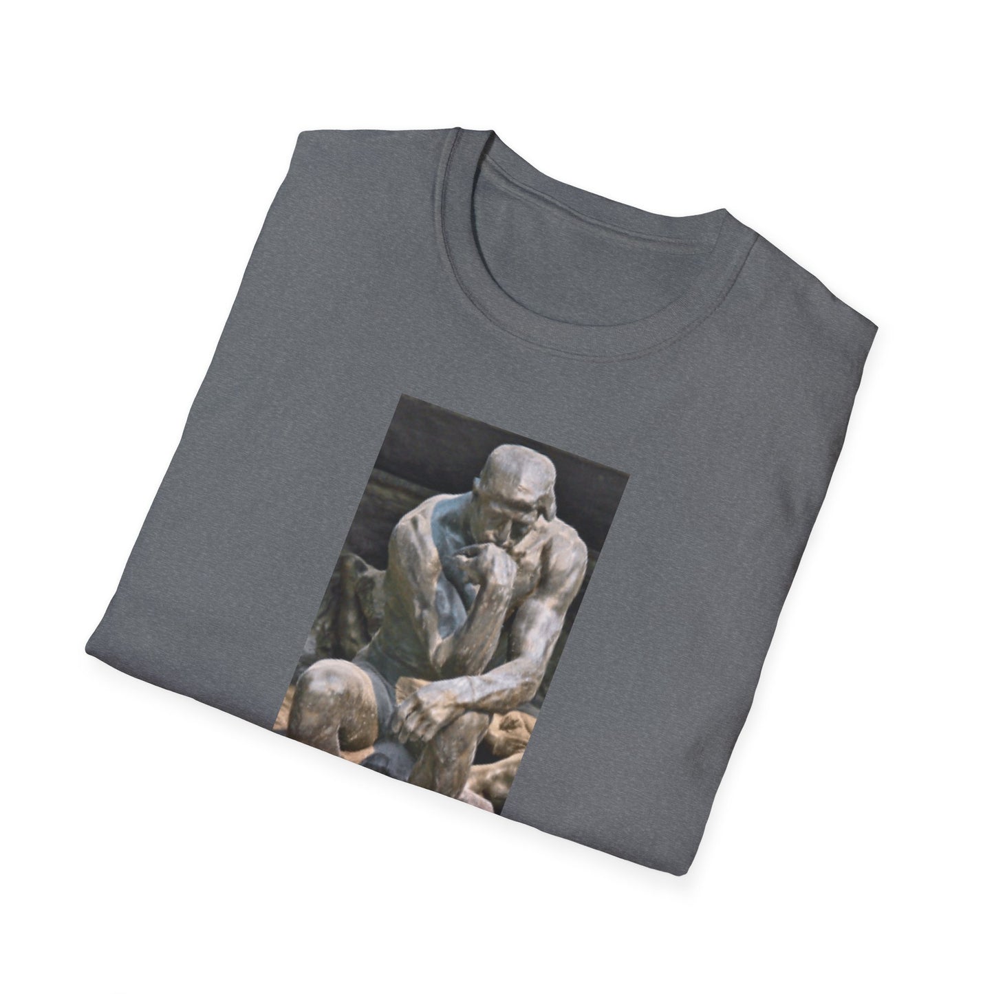 Thinker Statement T-Shirt I – Free Speech Is Free Thought in Graphite Heather