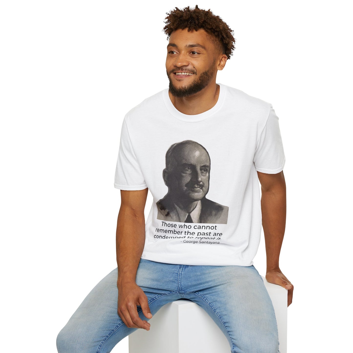 George Santayana History Quote Tee – Remember the Past