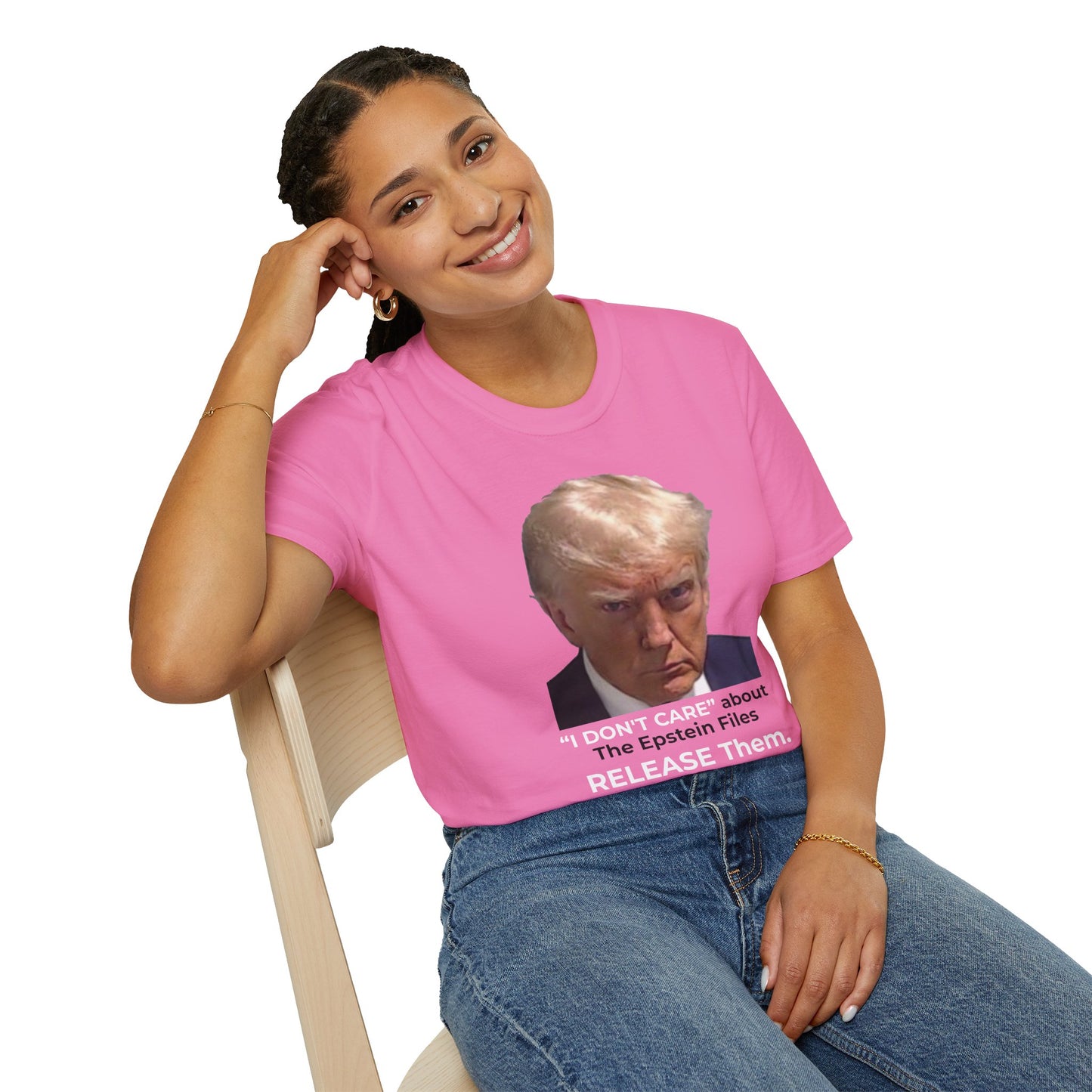 “I DON’T CARE” – Release the Epstein Files–Azalea Pink Edition