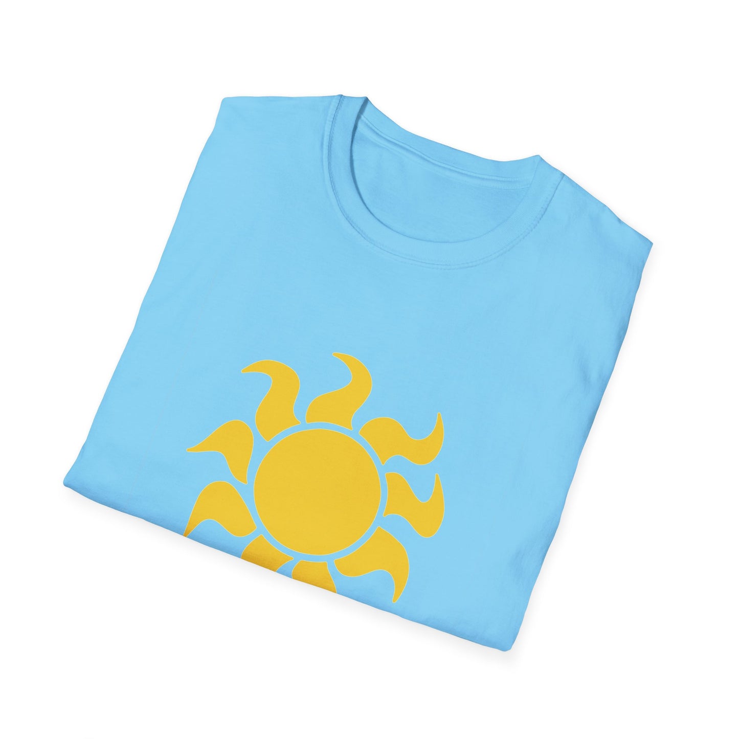 Cheap, Clean, and Burns Forever Sun T-Shirt | Sky Blue Solar Power Tee