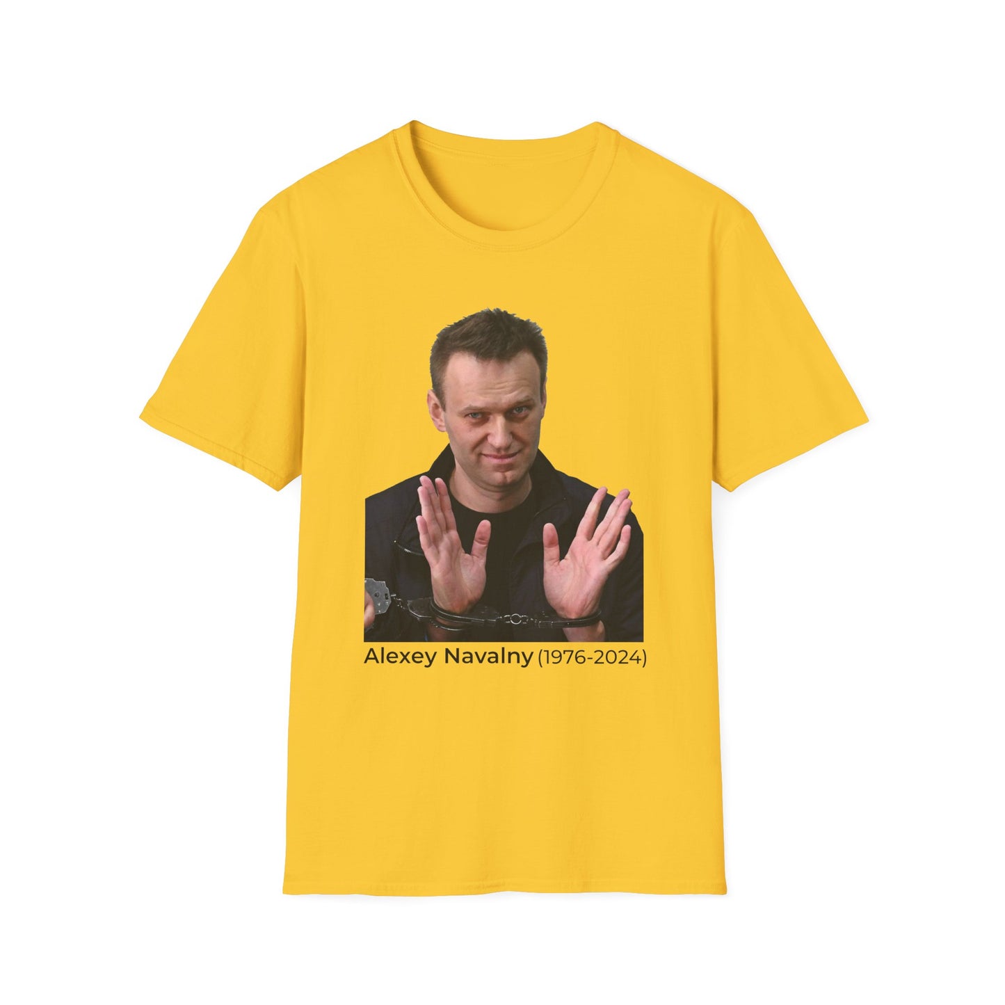 Resist Dictatorship Alexey Navalny Tribute T-Shirt – Pro-Democracy & Anti-Authoritarian Tee – Daisy Yellow Edition