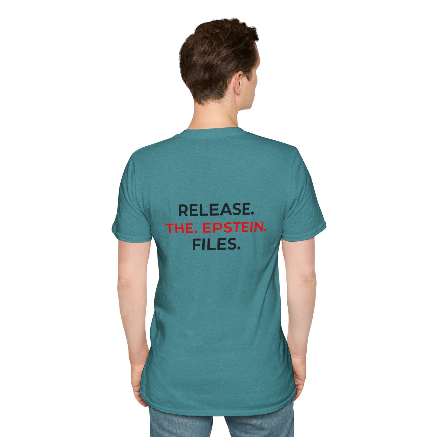 Release the Epstein Files – Truth Over Corruption GALAPAGOS BLUE T-Shirt – Political Accountability Tee