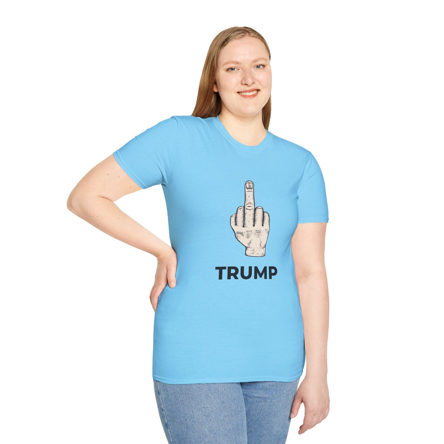 Flipping Off Tyranny: The First Amendment Speaks — Two-Sided SKY BLUE Statement Tee