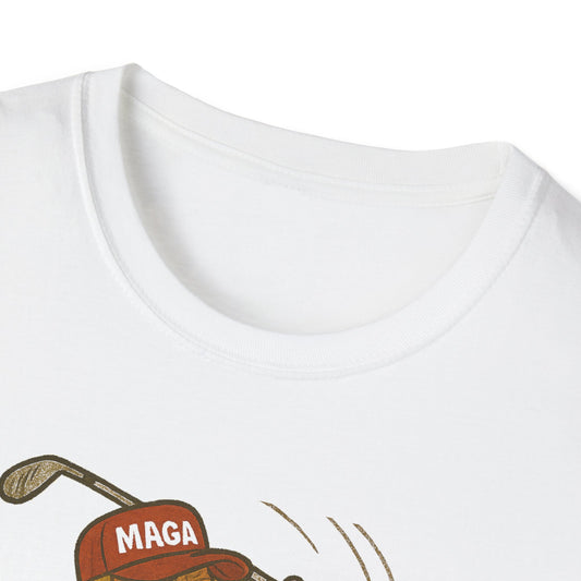 Austerity for Thee – Trump Golfing Political Satire T-Shirt