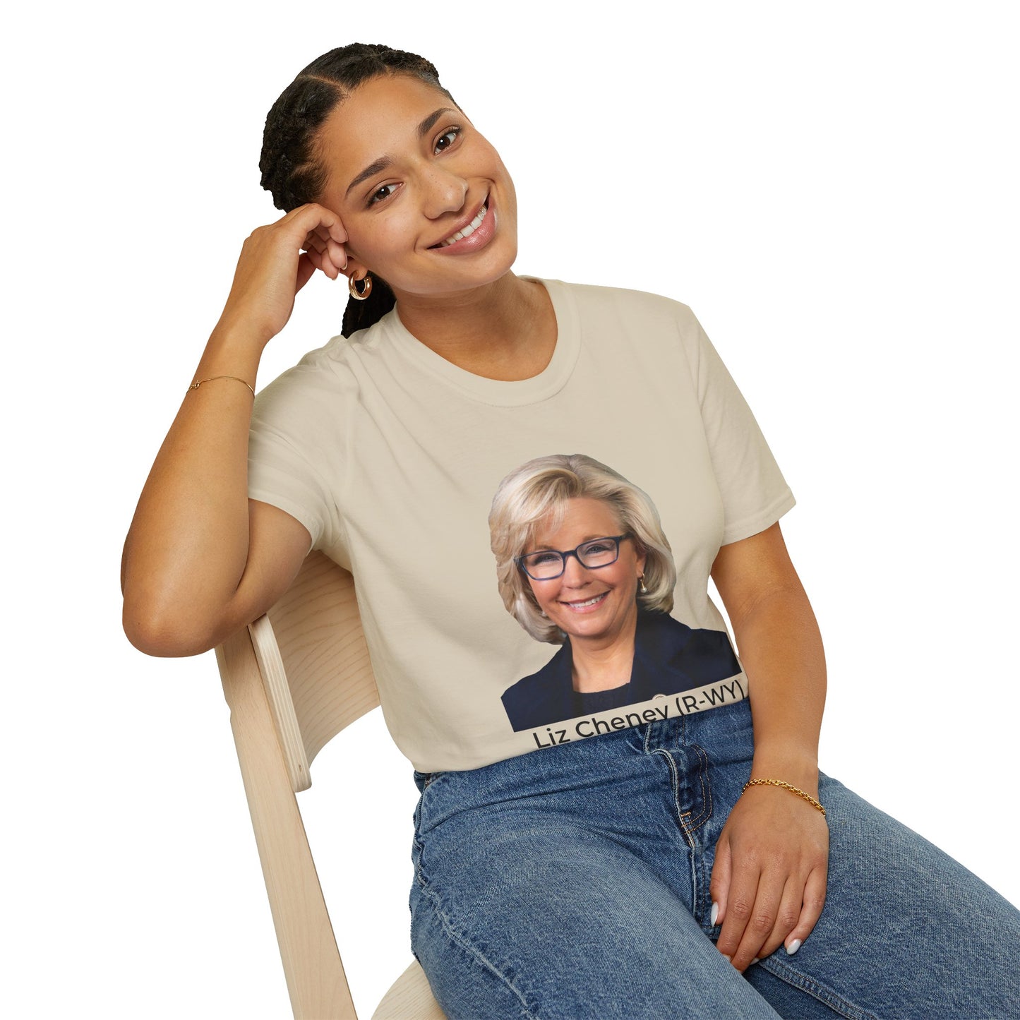 Liz Cheney T-Shirt – Truth Over Trump’s Big Lie Tee – Sand
