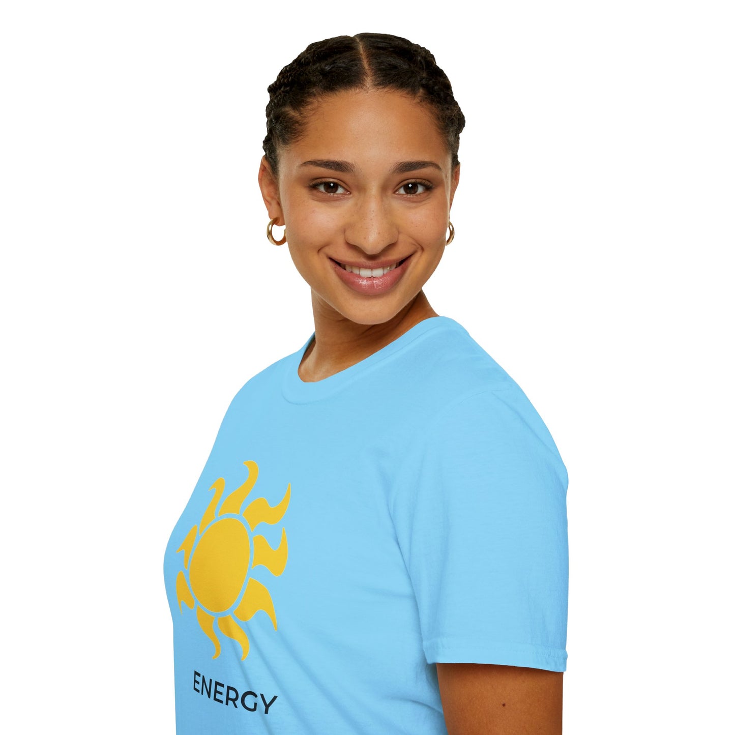 Climate Action Shirt – Solar Renewable Energy T-Shirt – Sky Blue