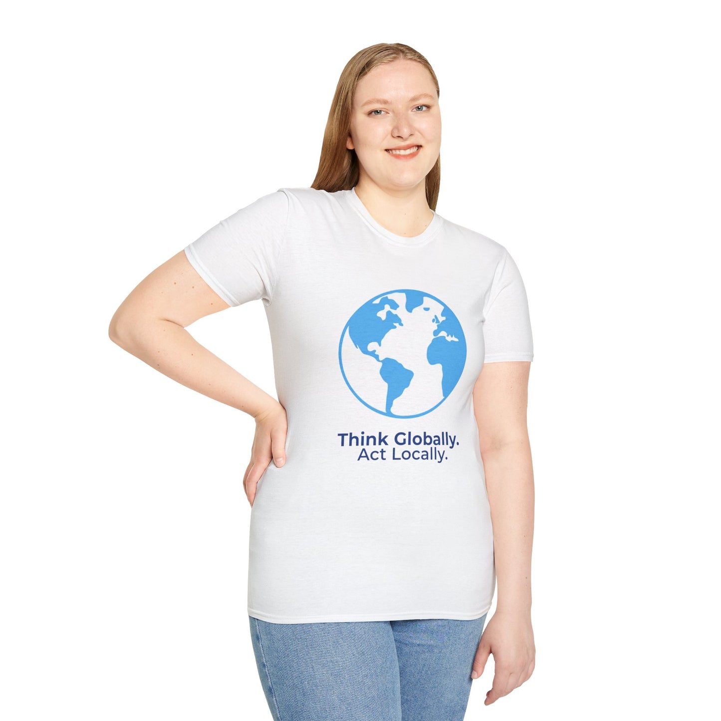 Think Globally Act Locally – Climate & Civic Action T-Shirt