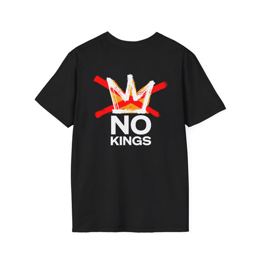 Fuck Fascism – No Kings Anti-Authoritarian Two-Sided T-Shirt (Black)