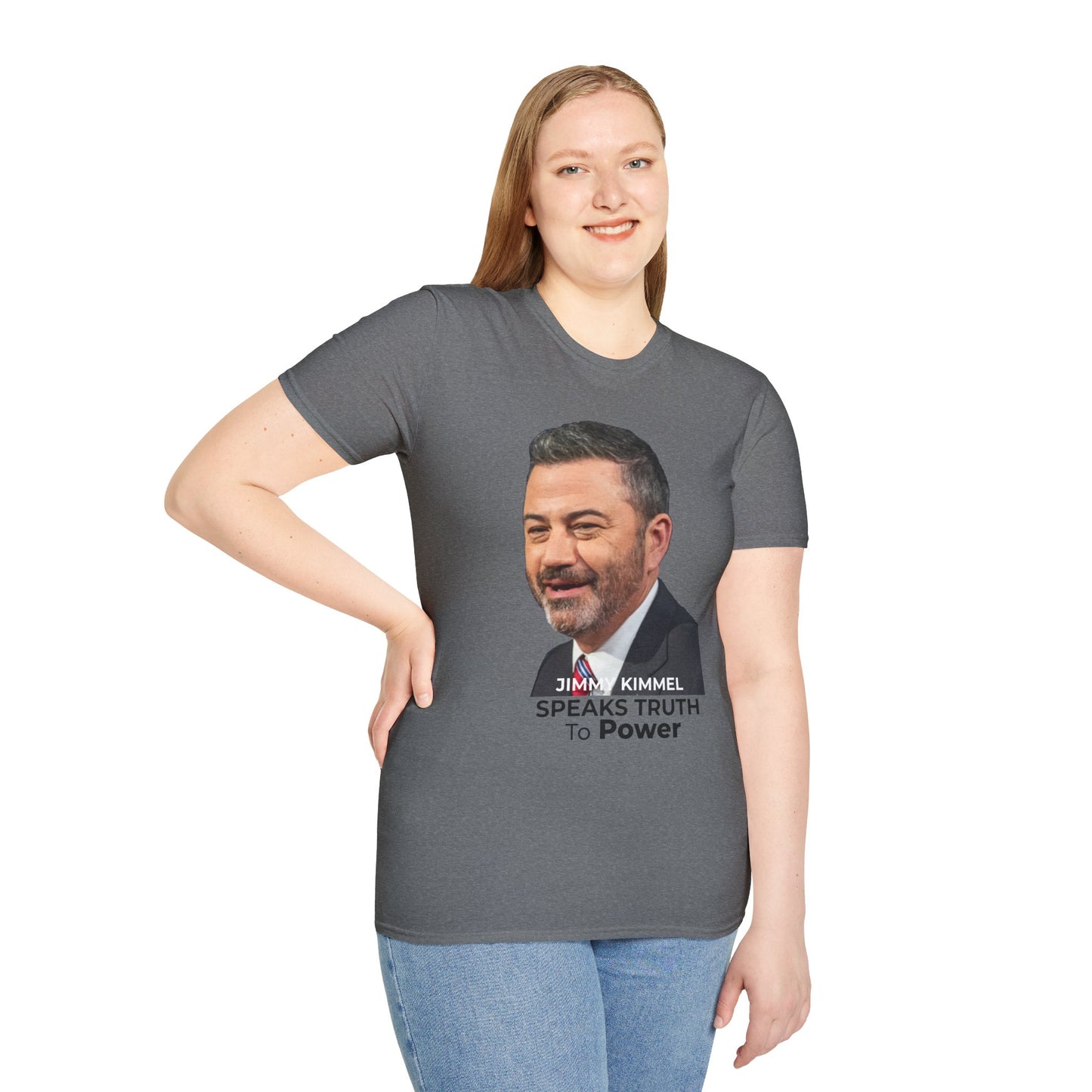 Comedy Is Not a Crime T-Shirt – Jimmy Kimmel Free Speech Protest Tee – Graphite Heather