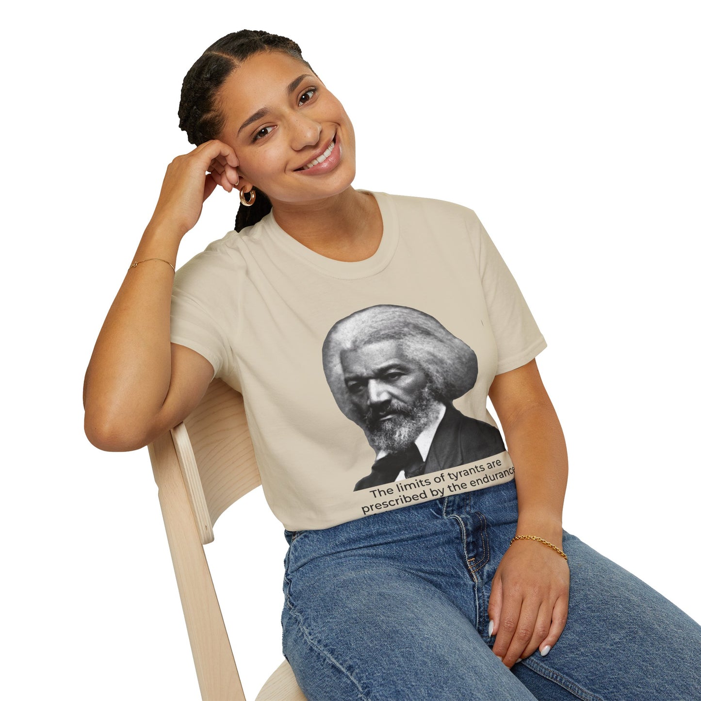 The Limits of Tyrants – Frederick Douglass Quote Tee (Sand)