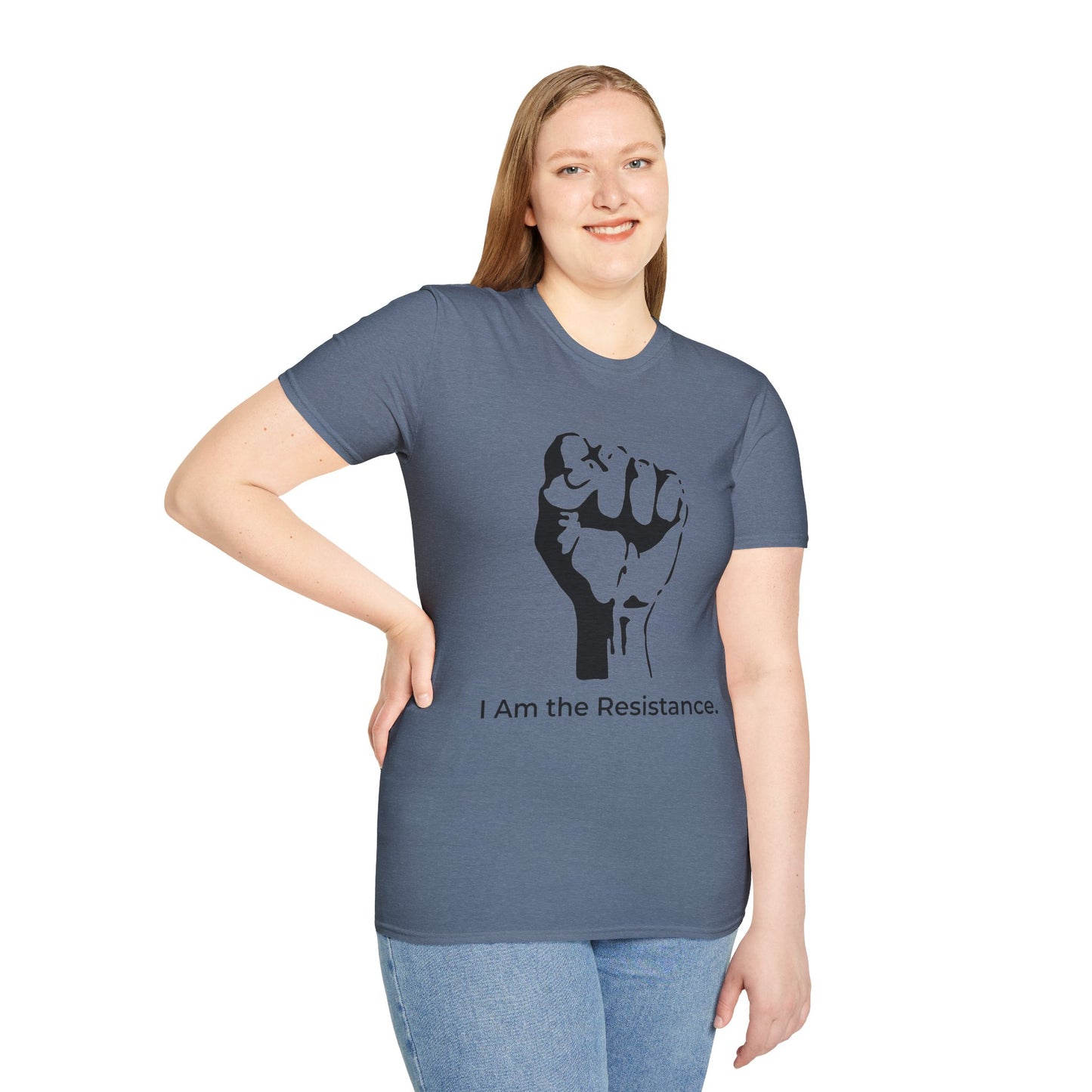 I Am the Resistance – This Stops When Enough of Us Say No Tee – Heather Indigo