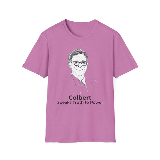 Stephen Colbert Speaks Truth to Power T-Shirt – PINK