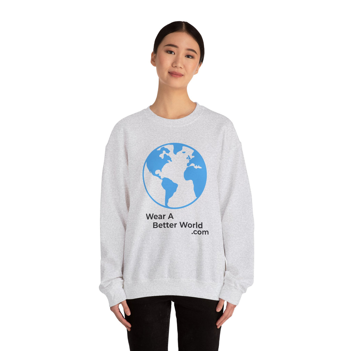 Wear A Better World Sweatshirt – This STOPS when we say NO – Ash