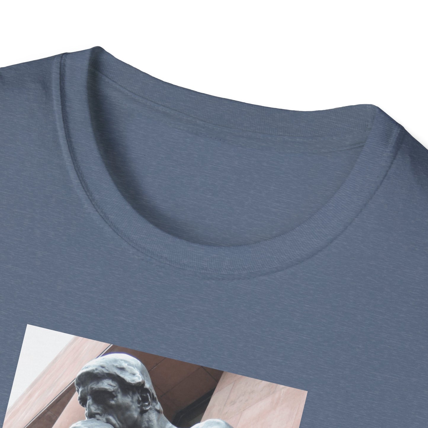 Thinker Statement T-Shirt II – Free Speech Is Free Thought in Heather Indigo