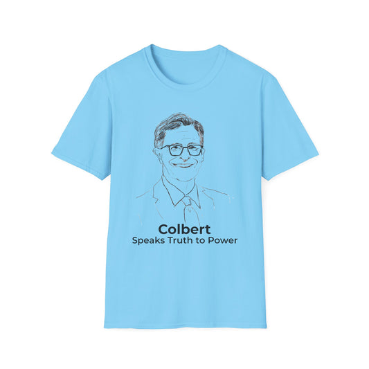 Comedy Is Not a Crime, but Silencing It Is—Stephen Colbert Sky Blue Free Speech T-Shirt