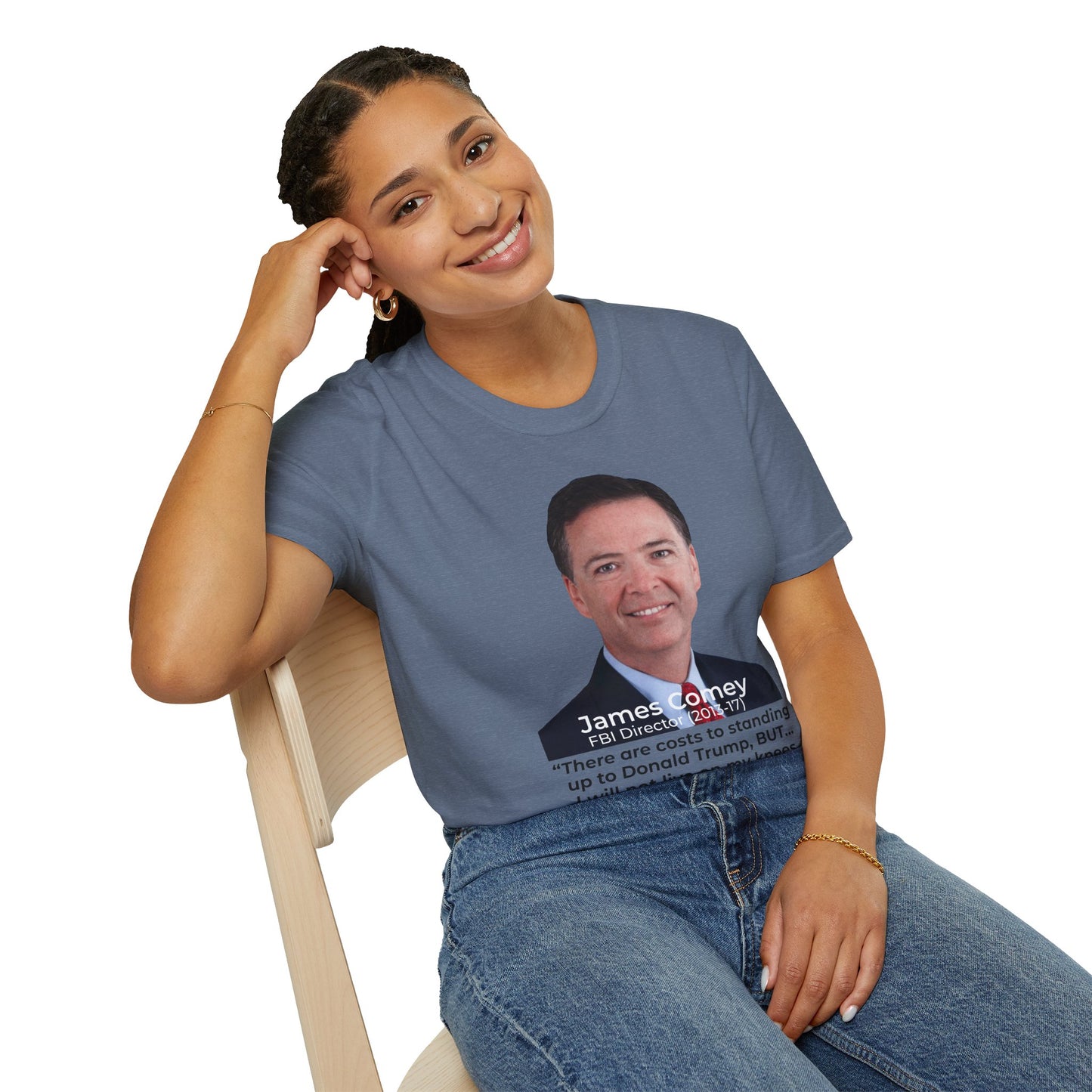 James Comey RESIST — Abuse of Power Protest T-Shirt – Heather indigo