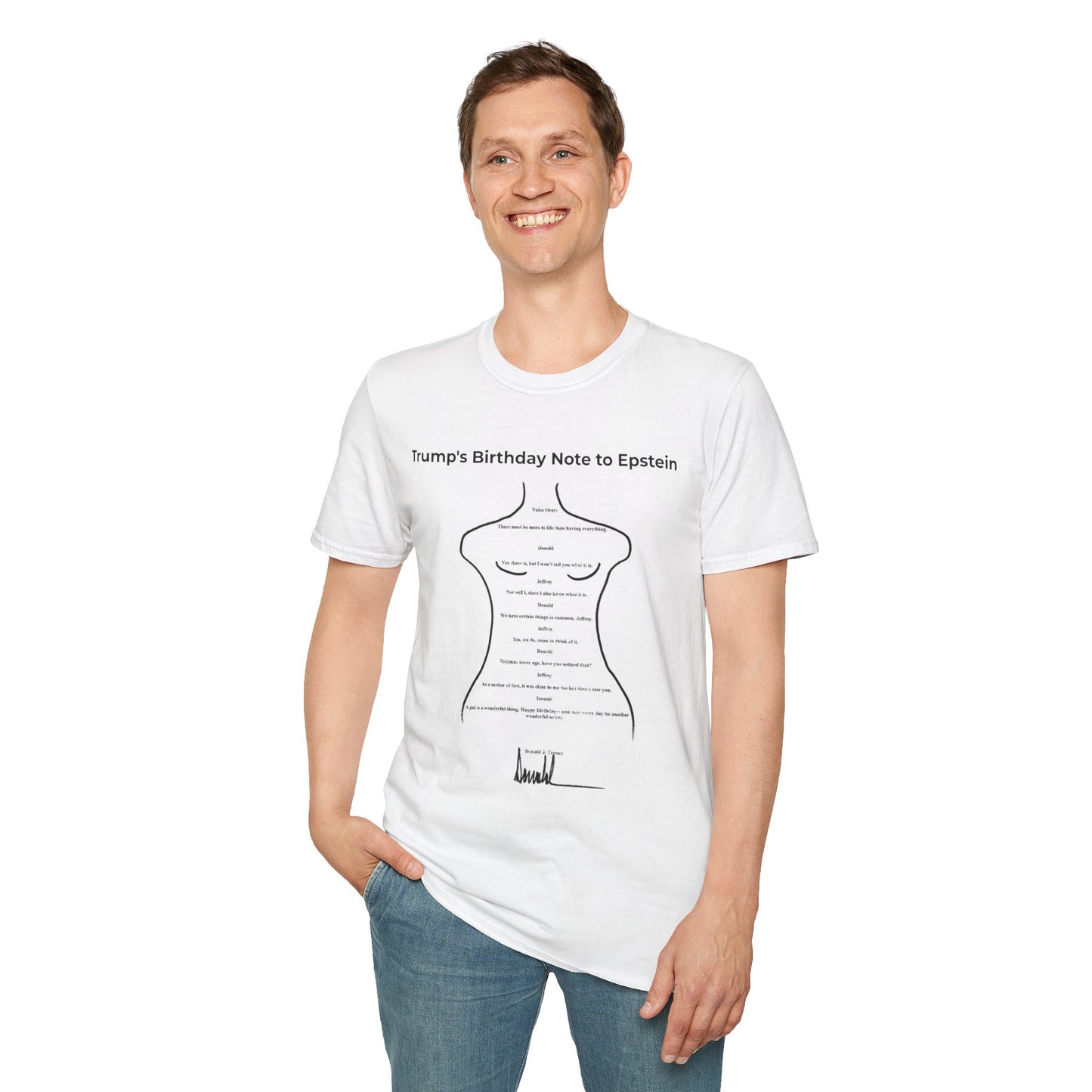 POTUS Birthday Note to Epstein – Release the Epstein Files Tee