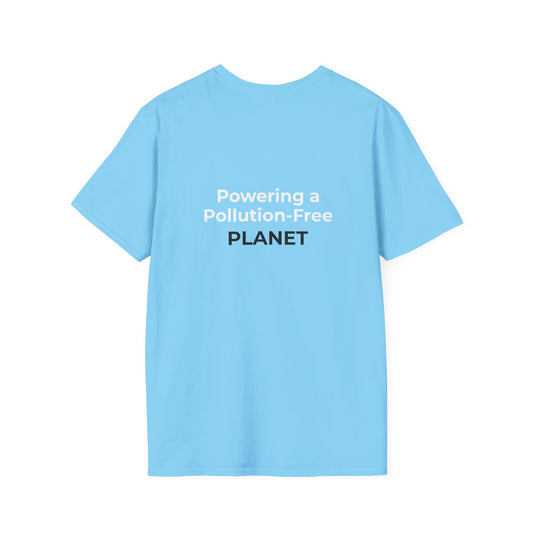 Solar Energy T-Shirt | Sky Blue Pollution-Free Planet Tee