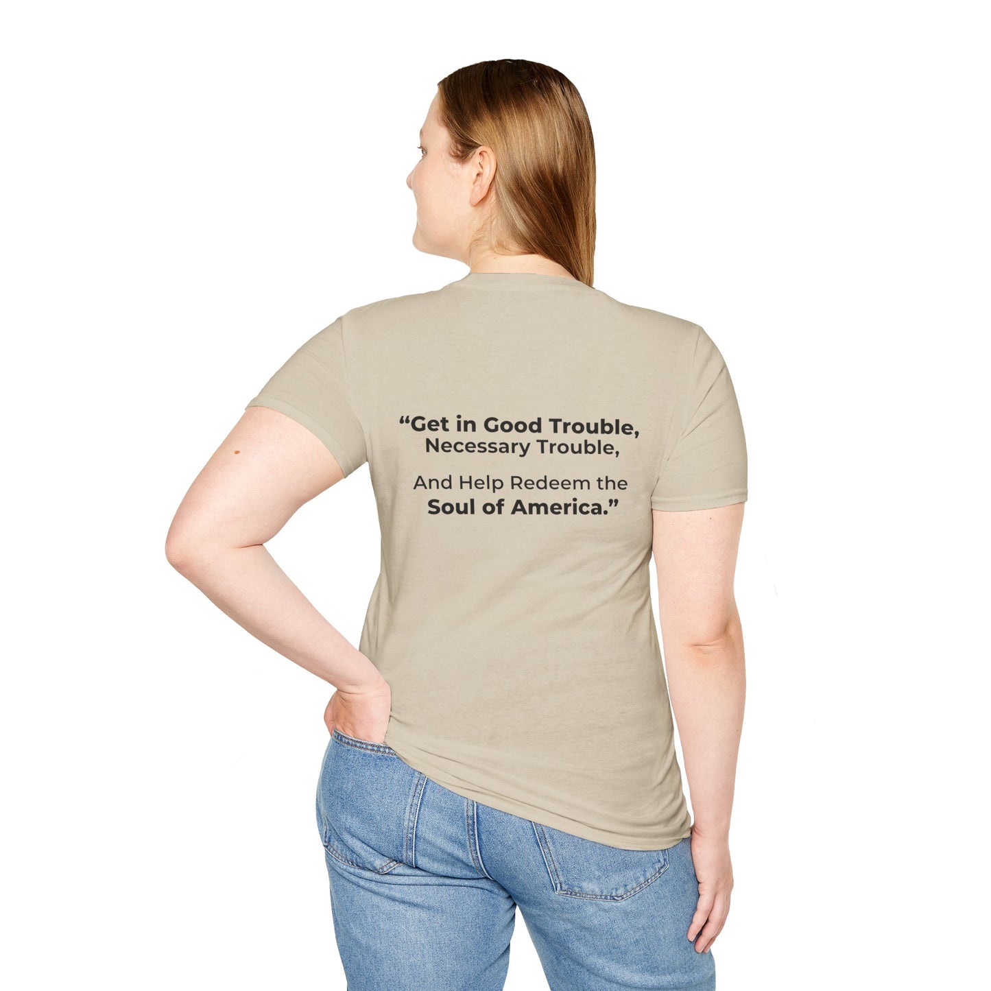 John Lewis Get in Good Trouble Legacy Shirt – Civil Rights Quote Tee – Sand