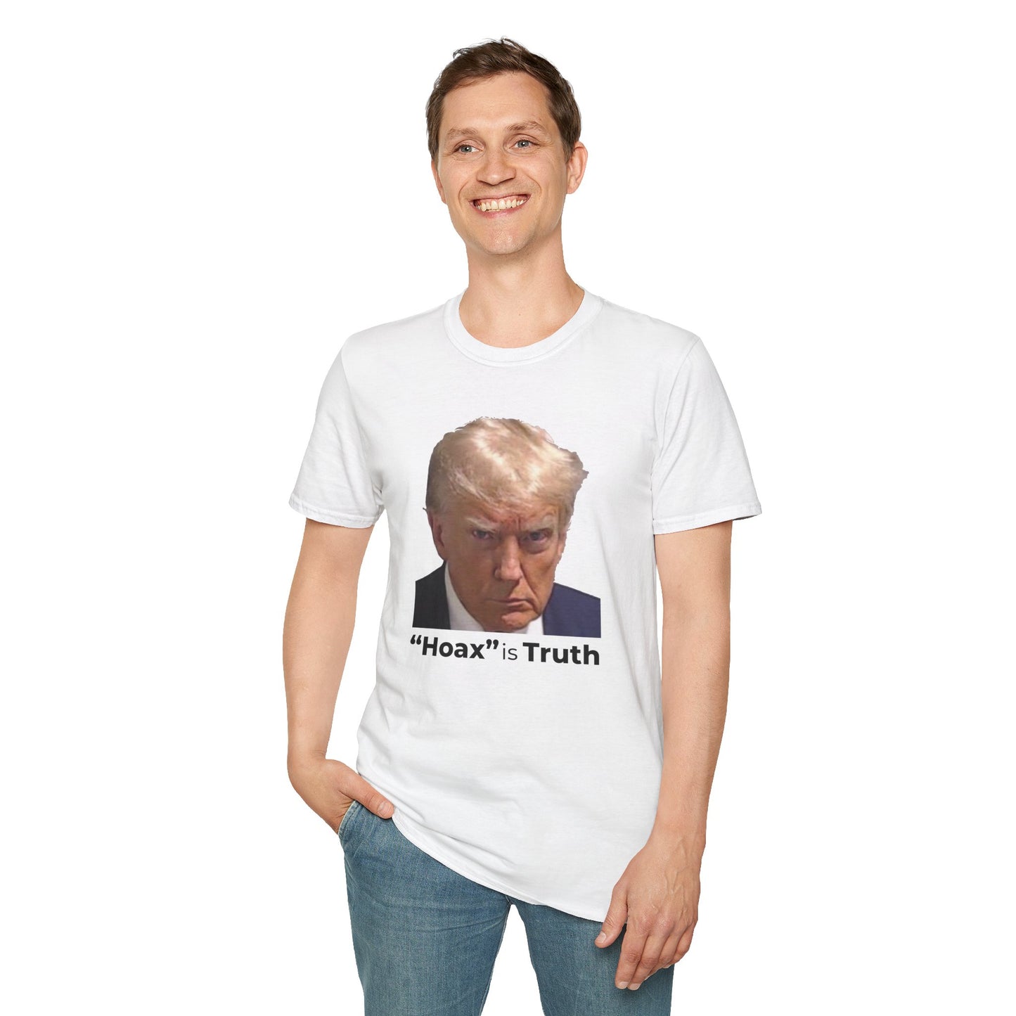 “Hoax” is Truth – Two-Sided Political Statement T-Shirt
