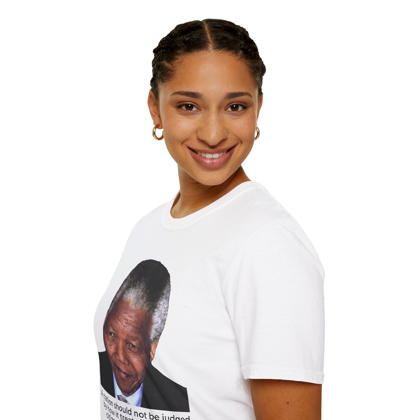 Nelson Mandela Justice Quote T-Shirt – A Nation Is Judged by Its Lowest