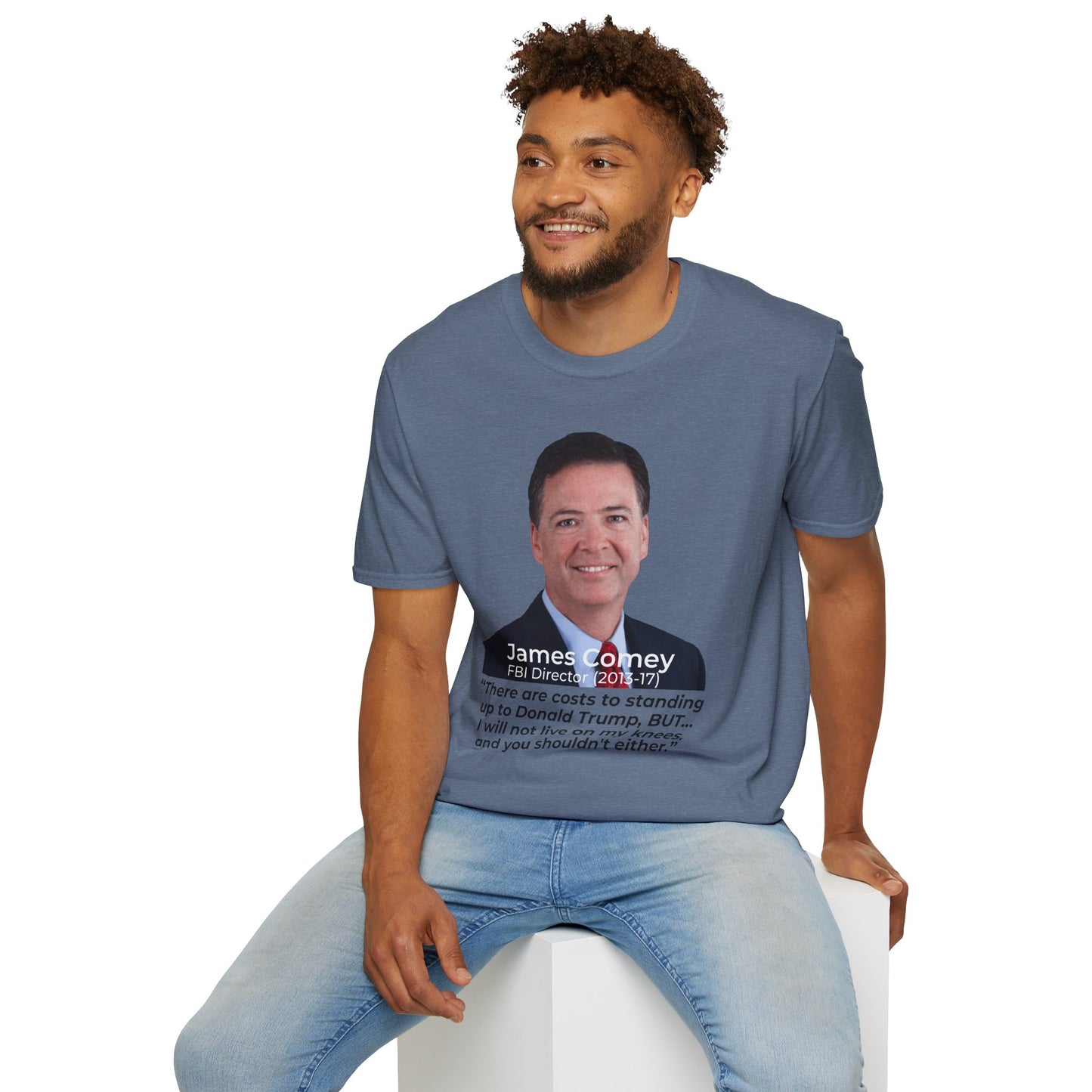 James Comey RESIST — Abuse of Power Protest T-Shirt – Heather indigo