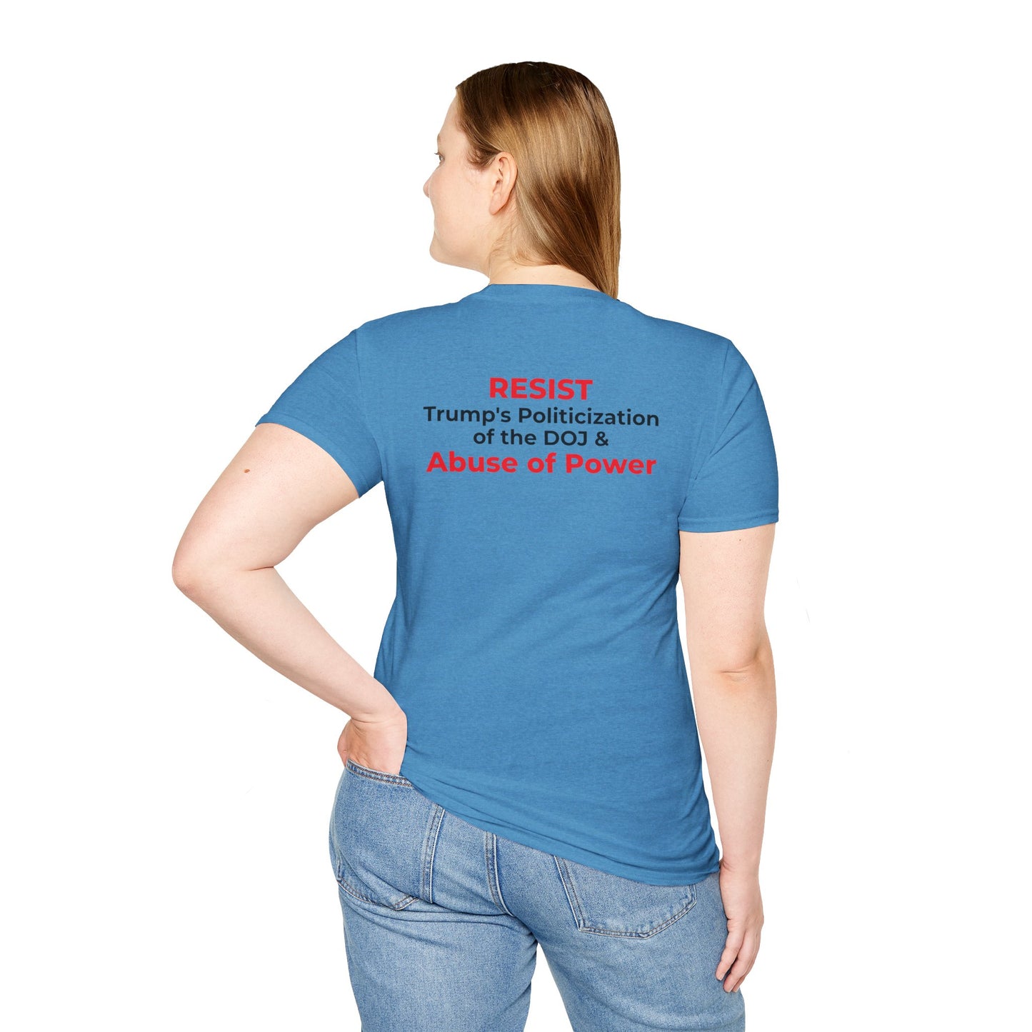 James Comey RESIST — Abuse of Power Protest T-Shirt – Heather Sapphire