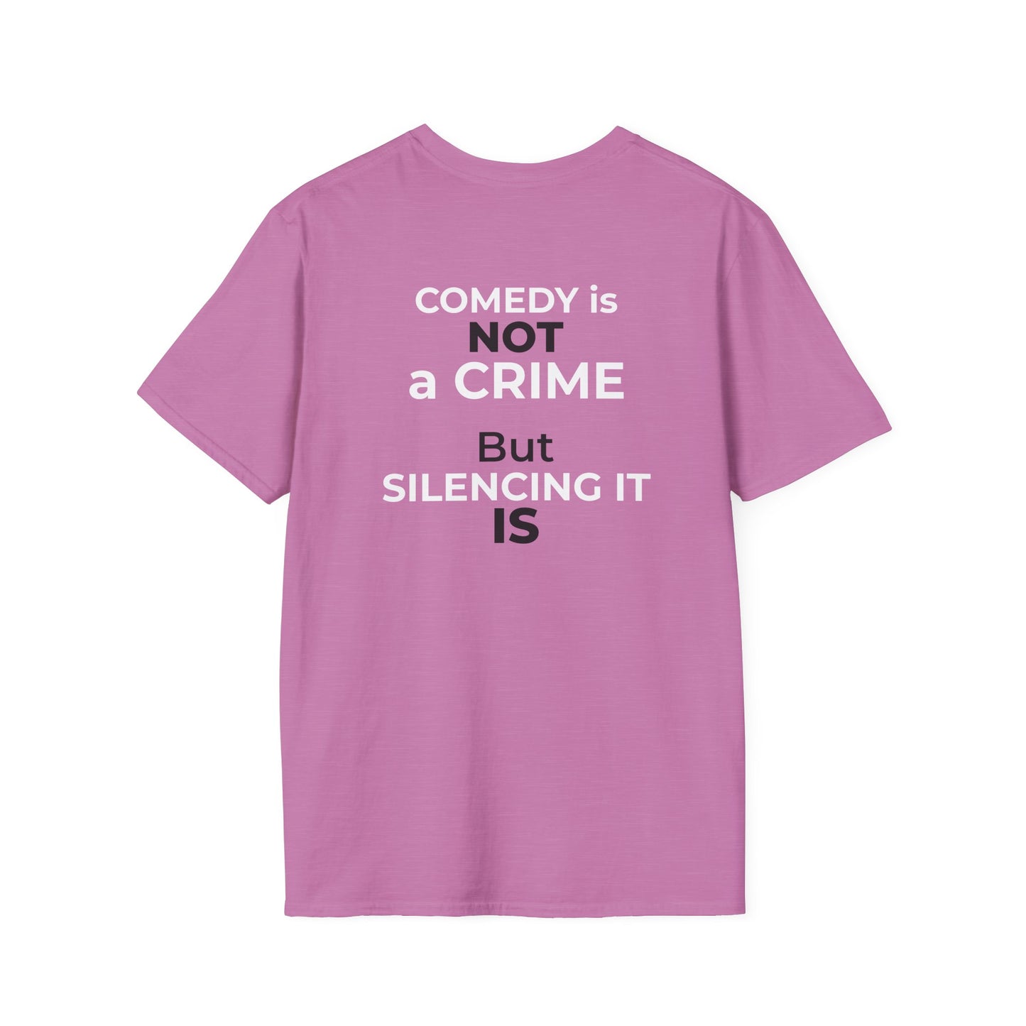 Comedy Is Not a Crime, but Silencing It Is—Stephen Colbert PINK Free Speech T-Shirt