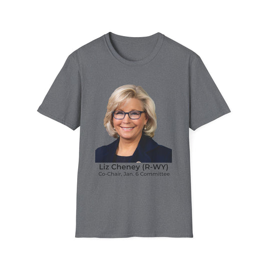 Liz Cheney T-Shirt – Truth Over Trump’s Big Lie Tee – Graphite Heather