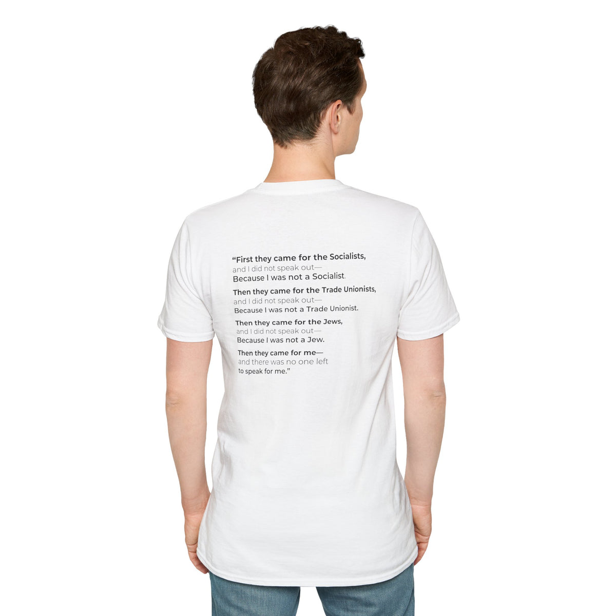 Final Full Quote-“Speak Out While You Still Can” — Martin Niemöller Tribute Tee