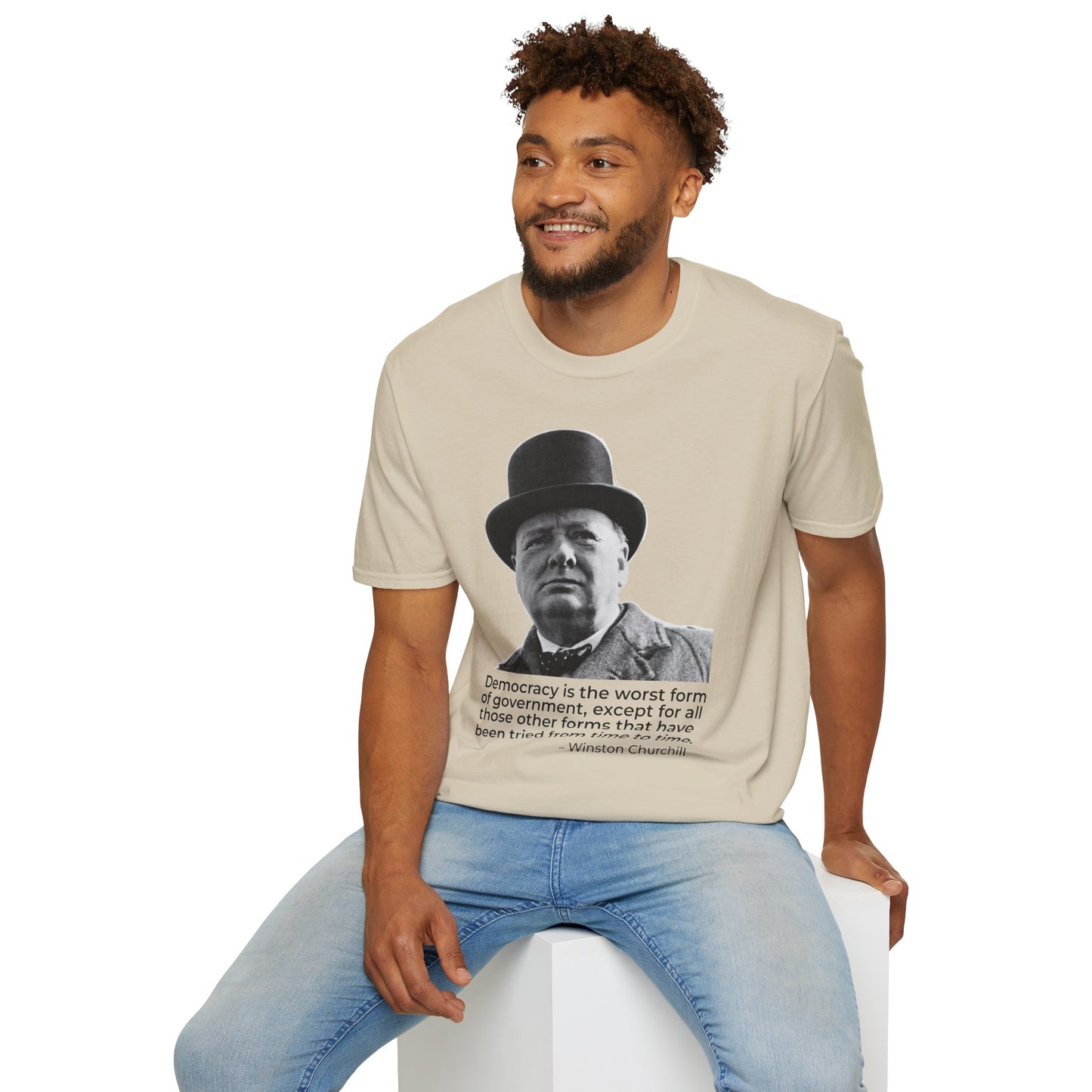 Winston Churchill Shirt – Democracy Is the Worst Form Quote T-Shirt