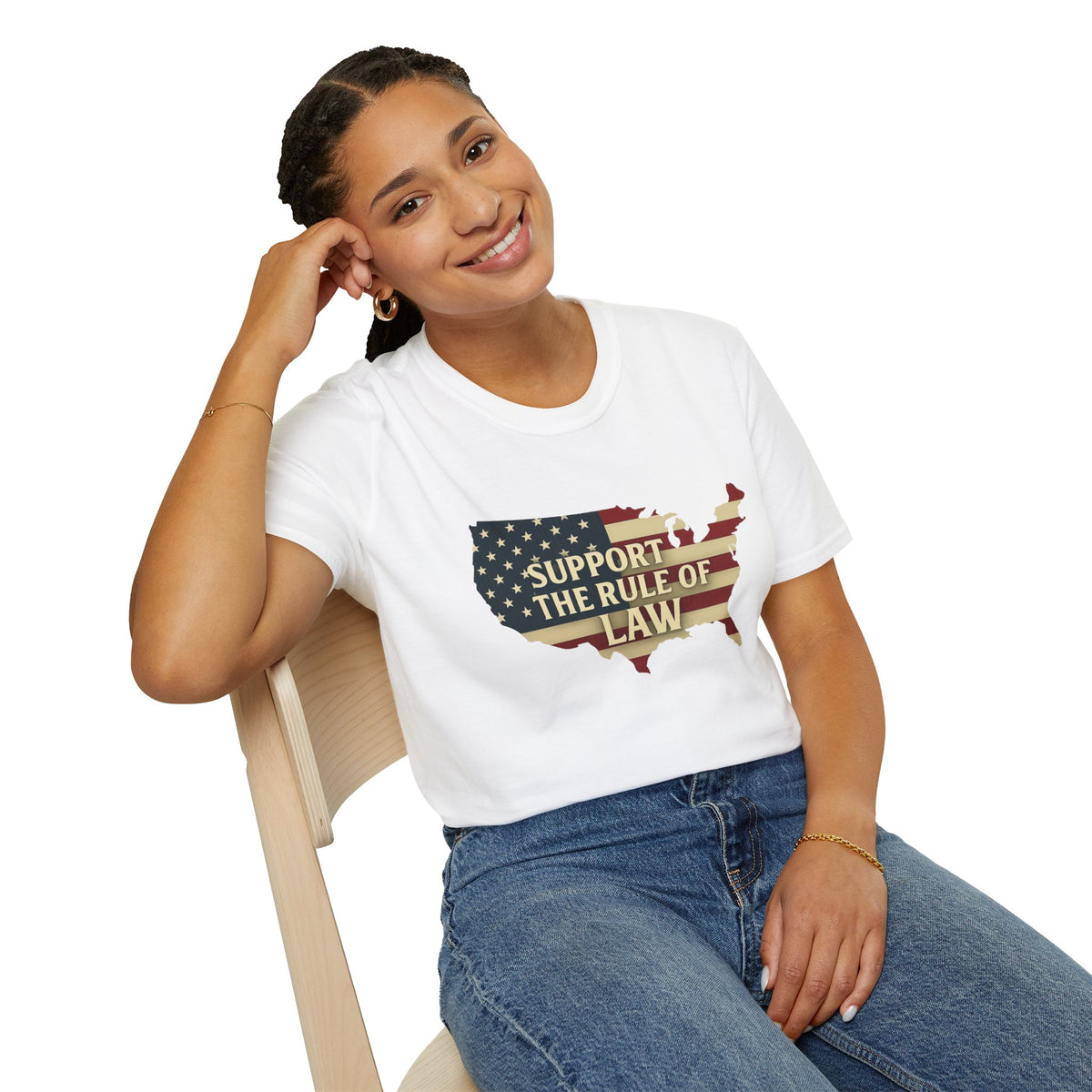 Support the Rule of Law T-Shirt – Civic Responsibility Protest Tee