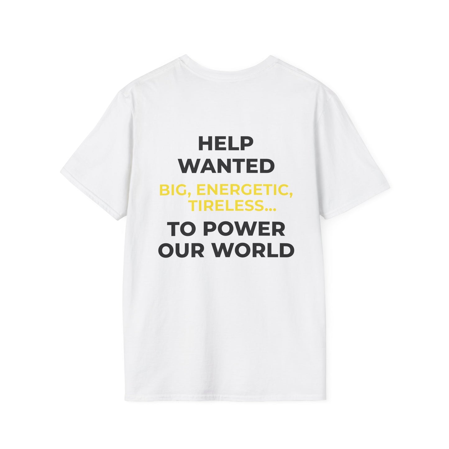 Help Wanted Sun T-Shirt – White Renewable Energy Tee