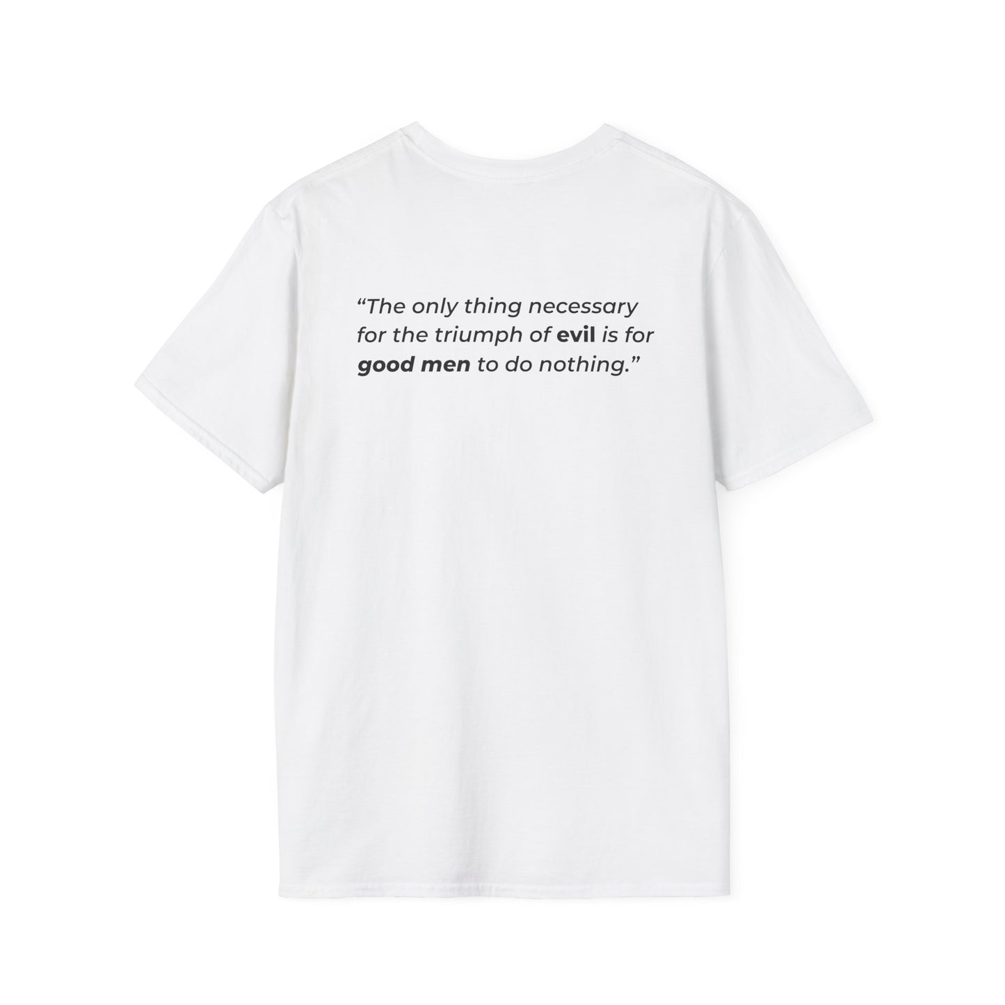 Edmund Burke Quote T-Shirt | Triumph of Evil Statement Tee
