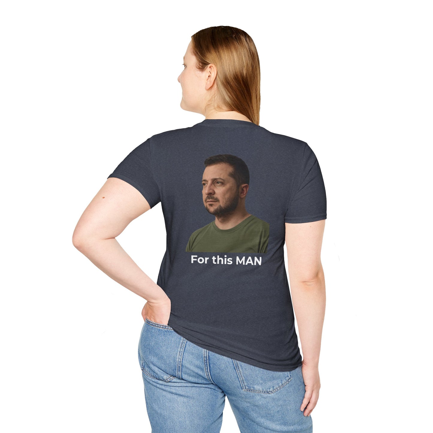 Let’s Make a Deal – Trump vs. Zelenskyy Two-Sided Political Satire Tee – Heather Navy Edition