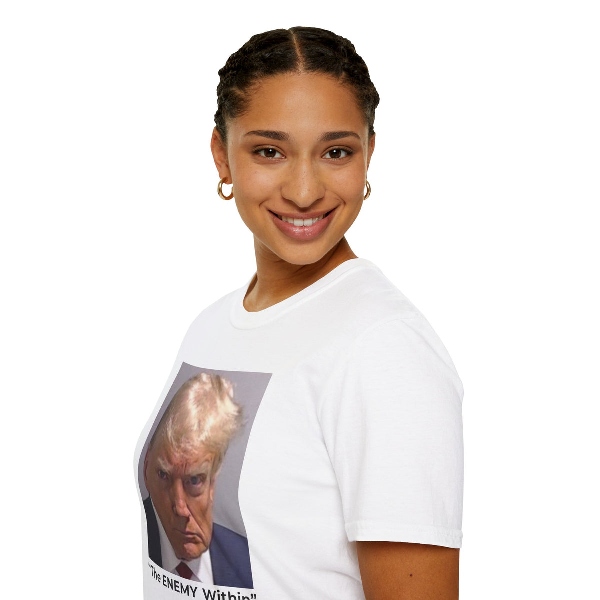 The Enemy Within – Fight Fascism, Support Democracy T-Shirt | Two-Sided Political Activist Tee