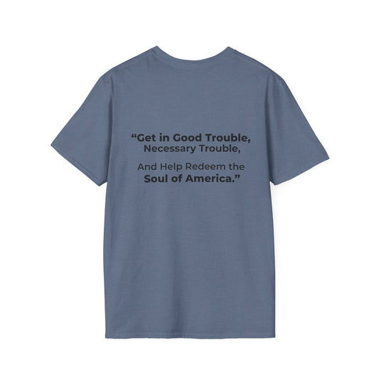 John Lewis Get in Good Trouble Legacy Shirt – Civil Rights Quote Tee – Heather Indigo