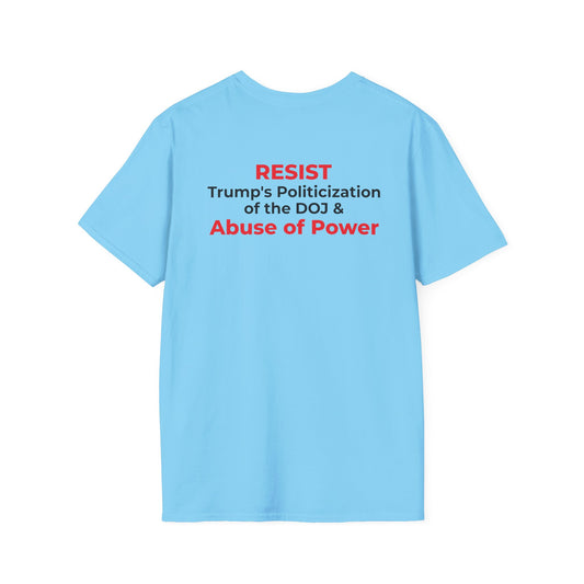 James Comey RESIST — Abuse of Power Protest T-Shirt – Sky Blue