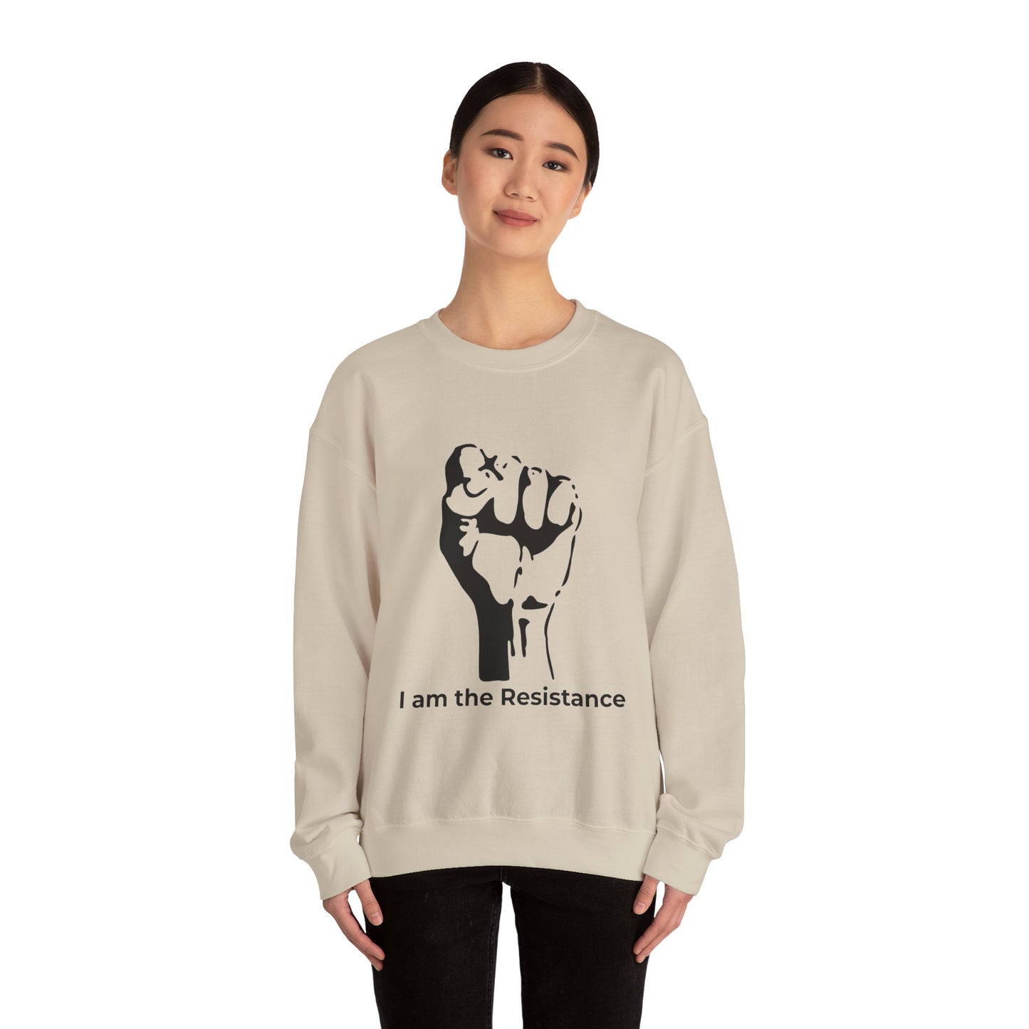 I Am the Resistance – This Stops When Enough of Us Say NO Sweatshirt – Sand