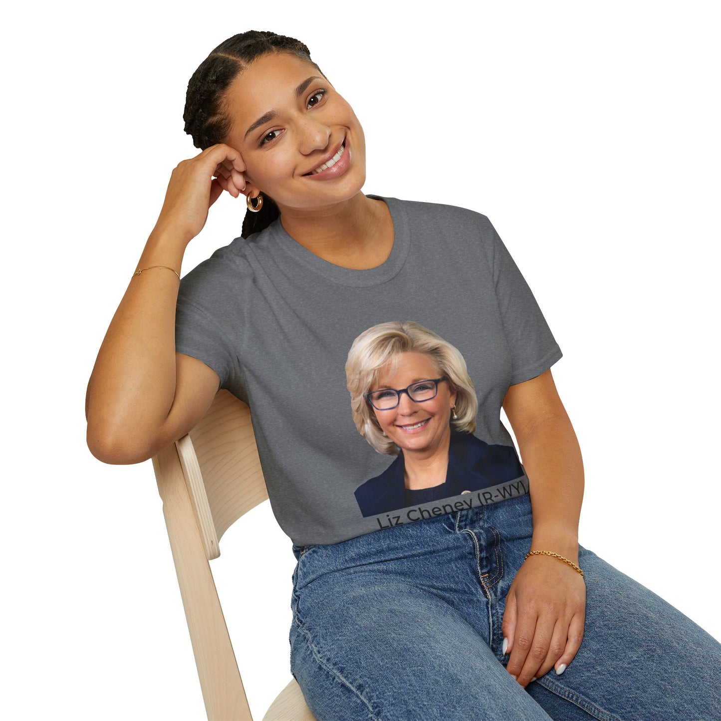 Liz Cheney T-Shirt – Truth Over Trump’s Big Lie Tee – Graphite Heather