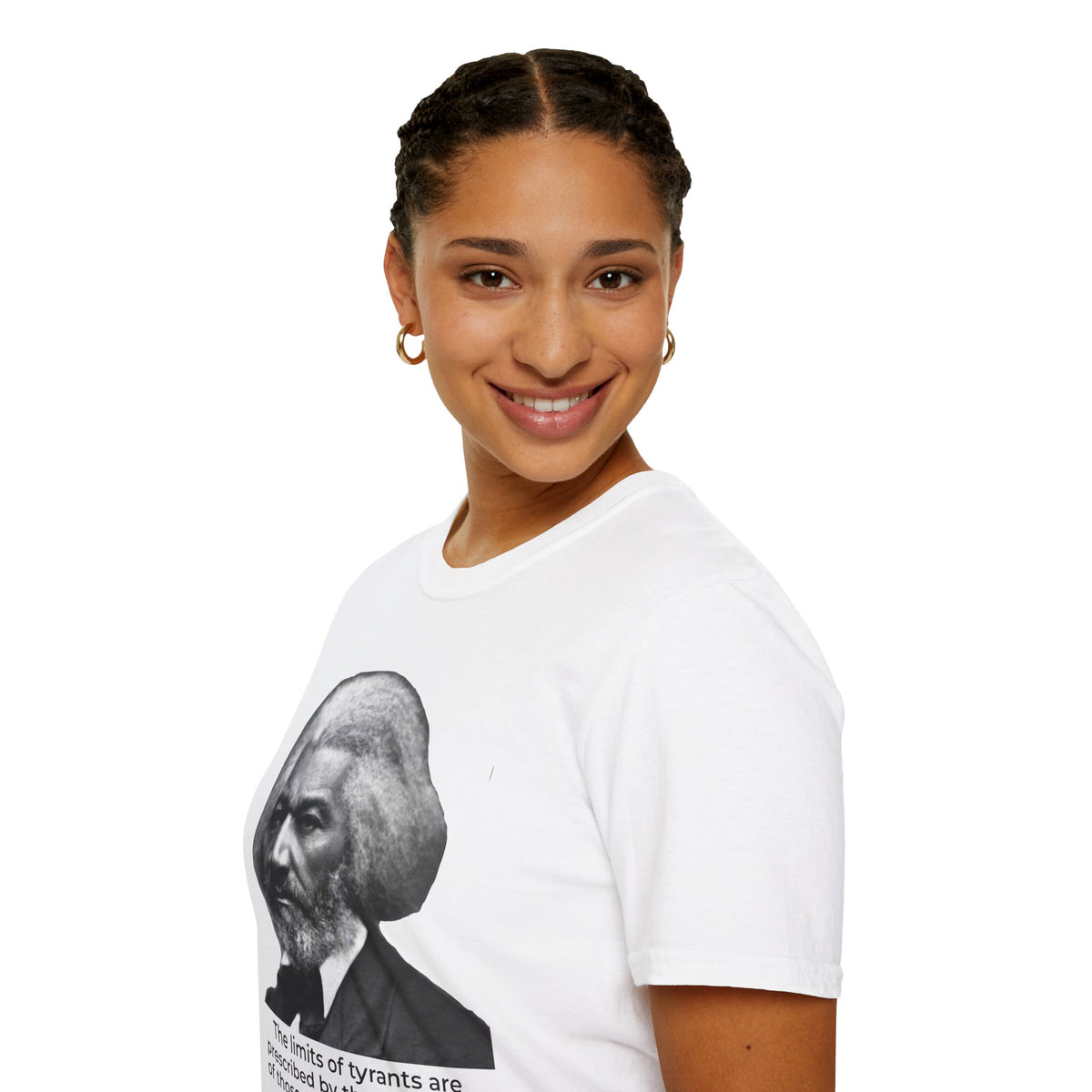 Frederick Douglass Quote Shirt – The Limits of Tyrants Tee – White