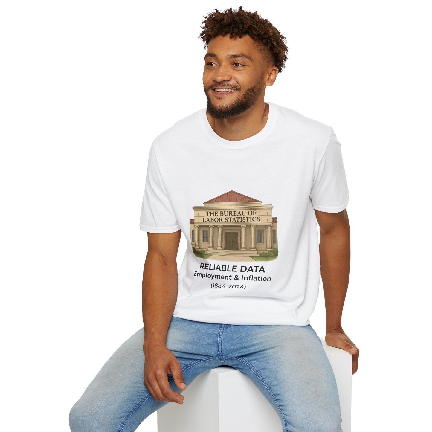 Reliable Data vs Ministry of Propaganda T-Shirt | Bureau of Labor Statistics Satire Tee